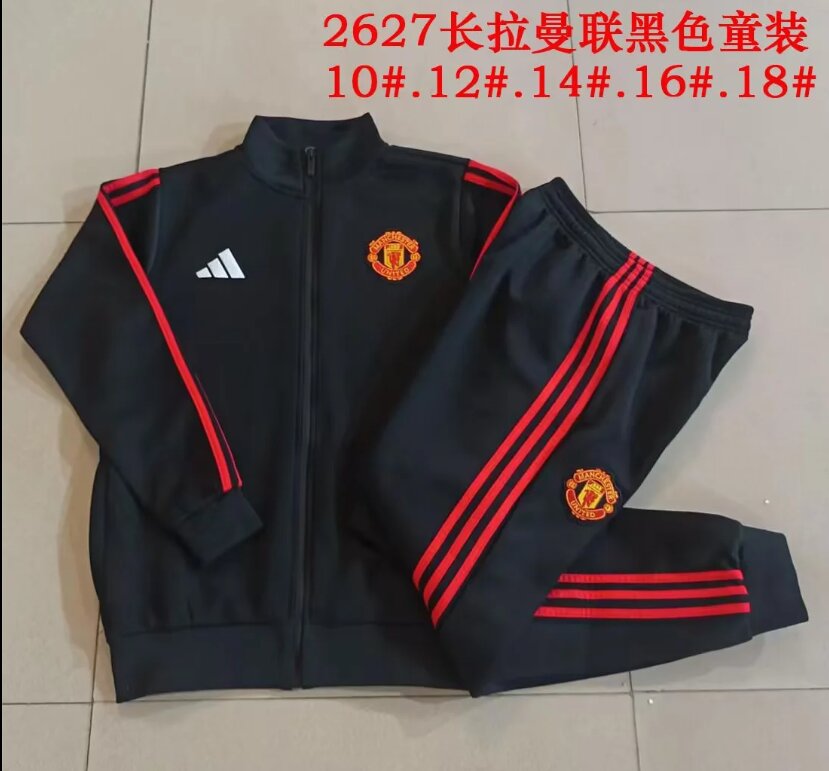 Kids Manchester Utd 26/27 Tracksuit - Black